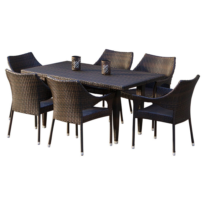 Home Loft Concept Norm 7 Piece Outdoor Dining Set Of Home Loft Concept Norm 7 Piece Outdoor Dining Set Of Living Patio Furniture Sets