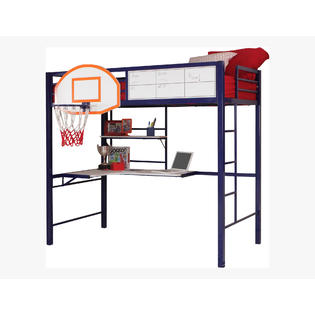 Powell Hoops Basketball Twin Loft Bed, Basketball Bunk Bed