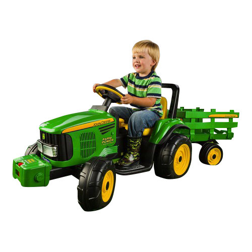 Peg Perego John Deere 12v Battery Ed Tractor With Trailer Peg Perego John Deere 12v Battery Ed Tractor With Trailer Alternate Image