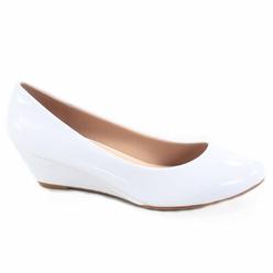 Forever Link Fisher-8 Women's Classic Round Closed Toe Low Wedge Pump Shoes