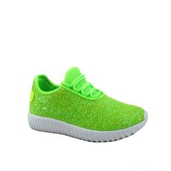 FZ-Fits Zone-1k Youth Girl's Super Light Weight Lace Up Glitter Jogger Sneaker Shoes