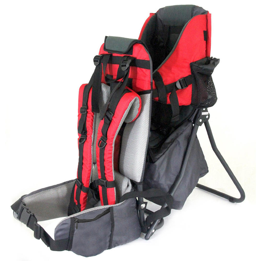 ClevrPlus CC Hiking Child Carrier Baby Backpack Camping for Toddler Kid, Red