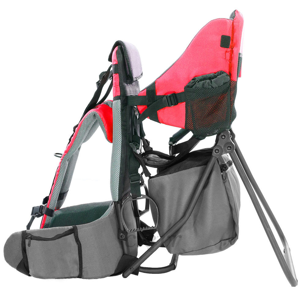 ClevrPlus CC Hiking Child Carrier Baby Backpack Camping for Toddler Kid, Red