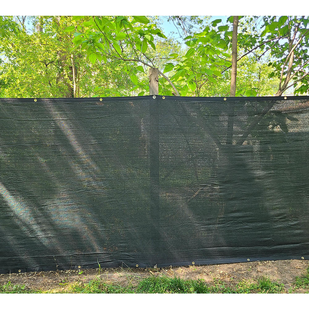 Home Aesthetics 6' x 50' Fence Wind Privacy Screen Mesh Cover, Green (Set of 3 - 150' long)