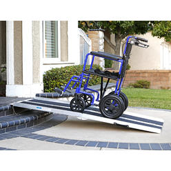 AllCure 6' (72" x 31") Non-Skid Aluminum Foldable Wheelchair Loading Ramp
