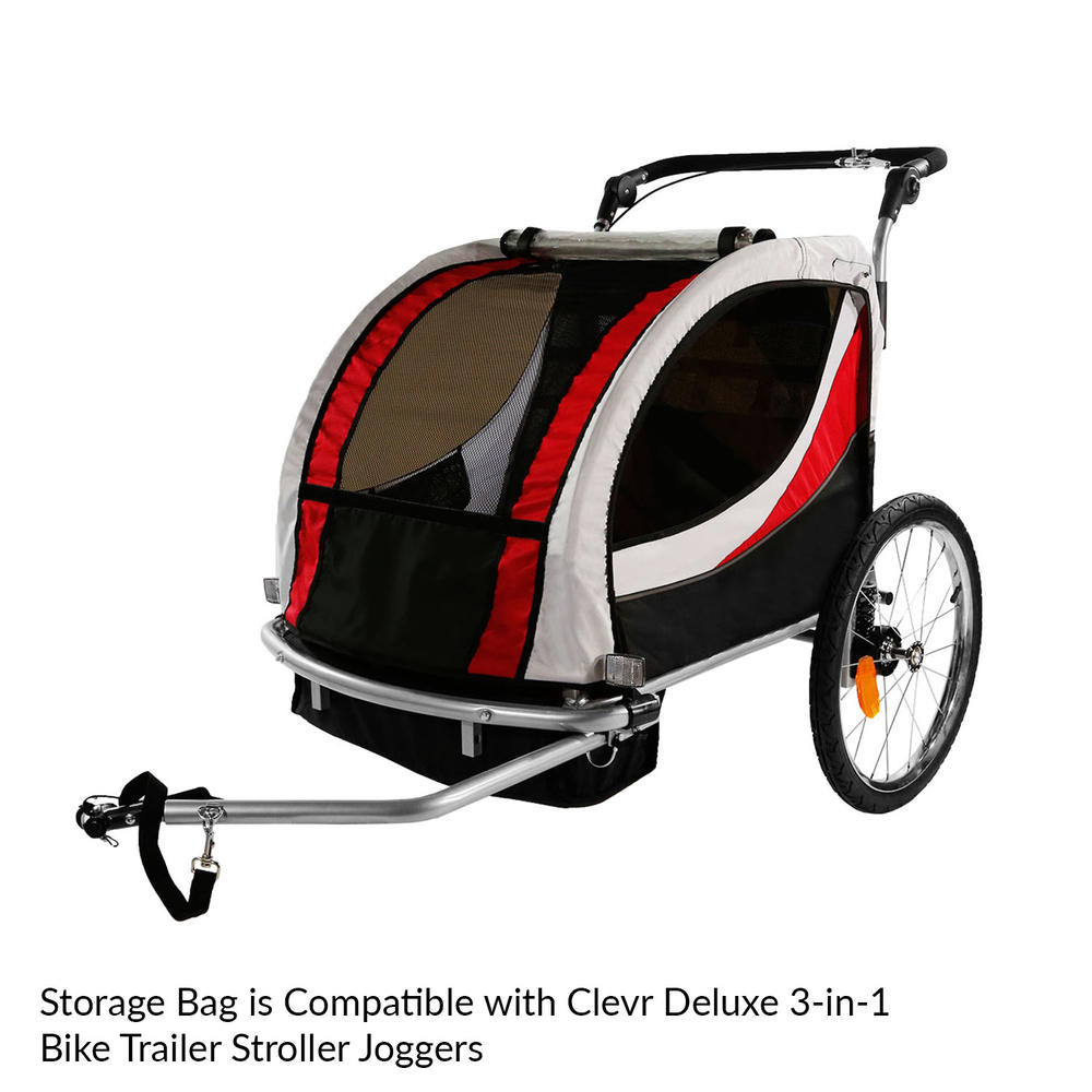 ClevrPlus Clevr Bike Trailer Storage Cup Holder Bag Black