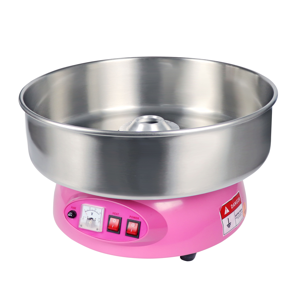 PartyHut Compact Commercial Cotton Candy Machine Party Candy Floss Maker Pink