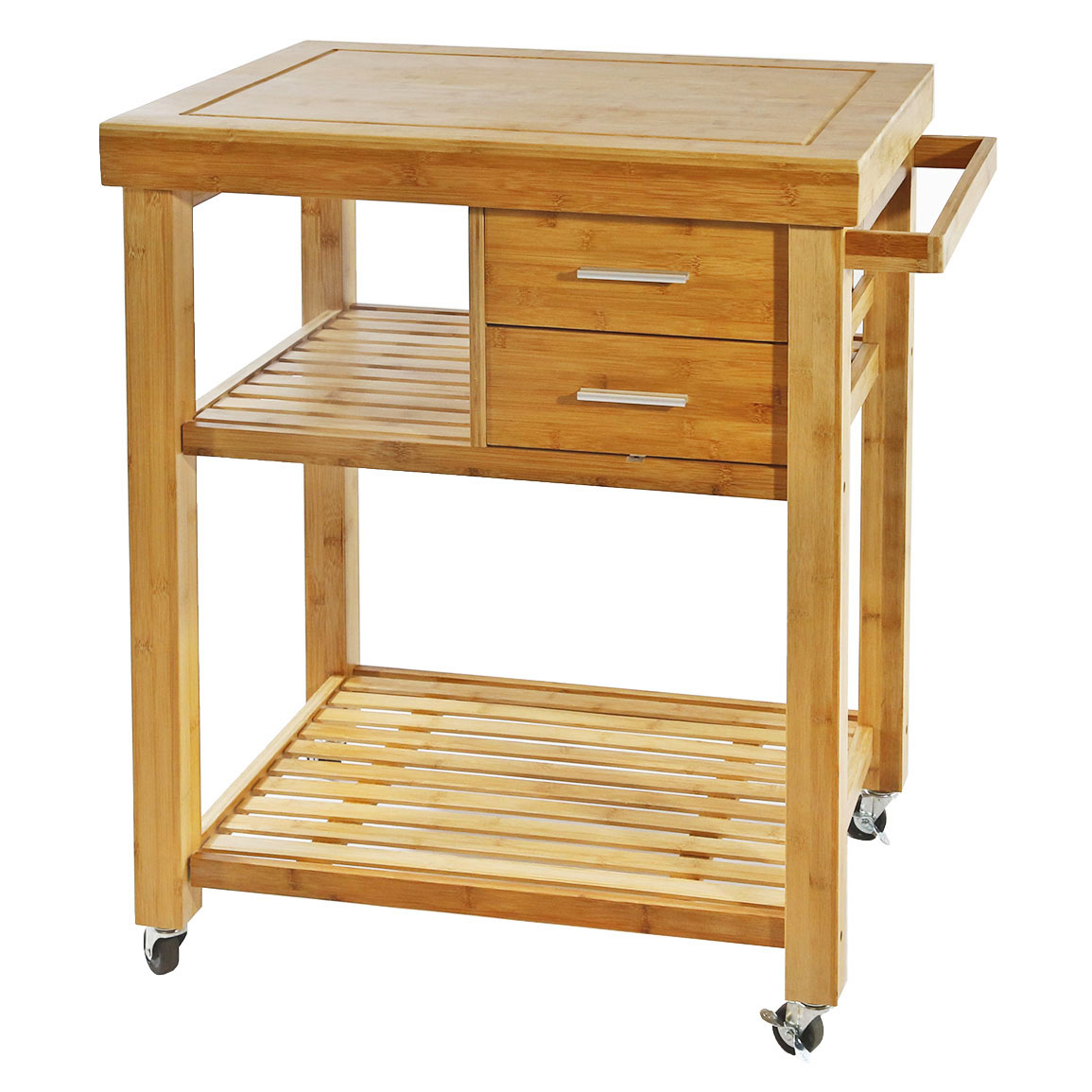 Clevr Rolling Bamboo Wood Kitchen Island Cart Trolley W Towel Rack Clevr Rolling Bamboo Wood Kitchen Island Cart Trolley W Towel Rack Drawer Shelves