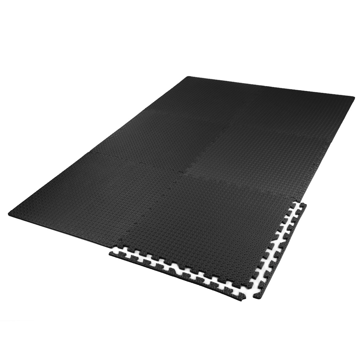 Clevr 96 Sqft Steel Eva Black Foam Floor Mat Interlocking Tile Sqft Steel Eva Black Foam Floor Mat