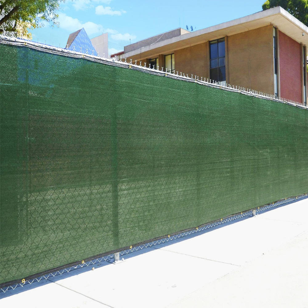 Home Aesthetics 6' x 50' Fence Wind Privacy Screen Mesh Grommets, Green (Set of 10 - 500' long)