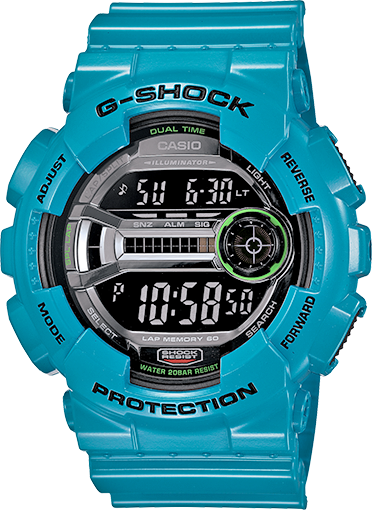 Casio NEW Casio GSHOCK XL Sports CLASSIC Resin Turquoise Glossy Blue Men's Watch GD110-2