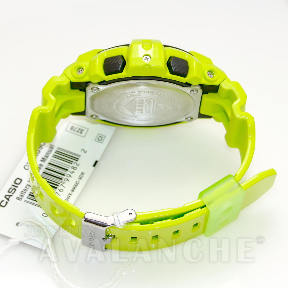 Casio Men's Casio G-SHOCK Watch GWX8900C-3 Tough Solar Powered w/ Tide & Moon Graph Lime Green Resin