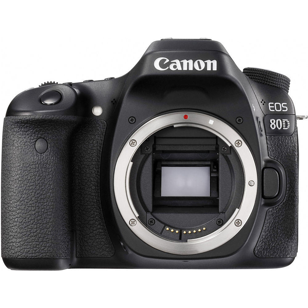 Canon EOS 80D DSLR + 50mm 1.8 IS STM + 55-250mm IS STM + Pro Flash - 48GB Kit