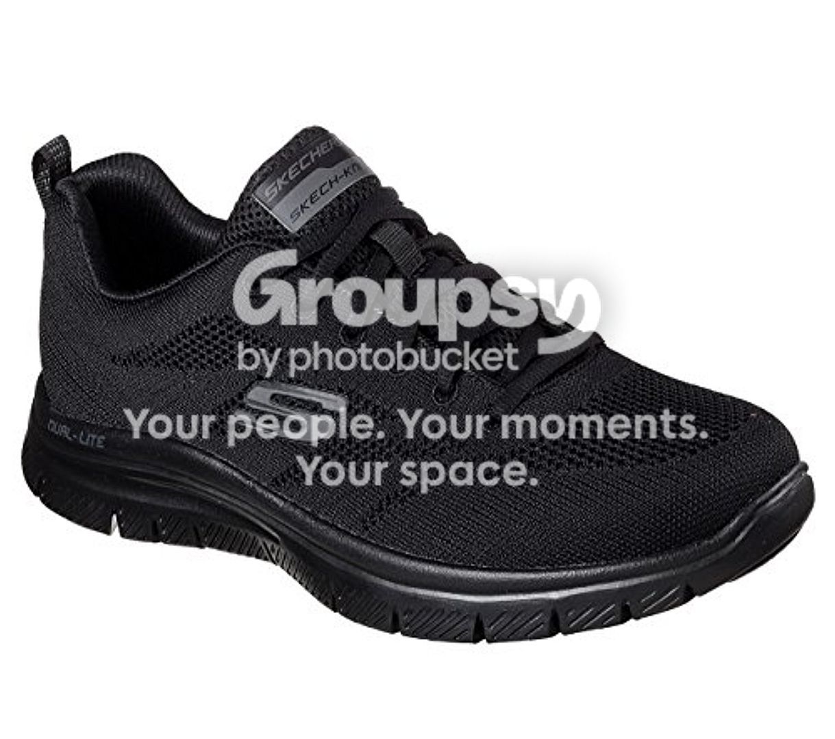 58354 WBBK Skechers Mens Flex Advantage 1.0 Fato Sport Shoes 