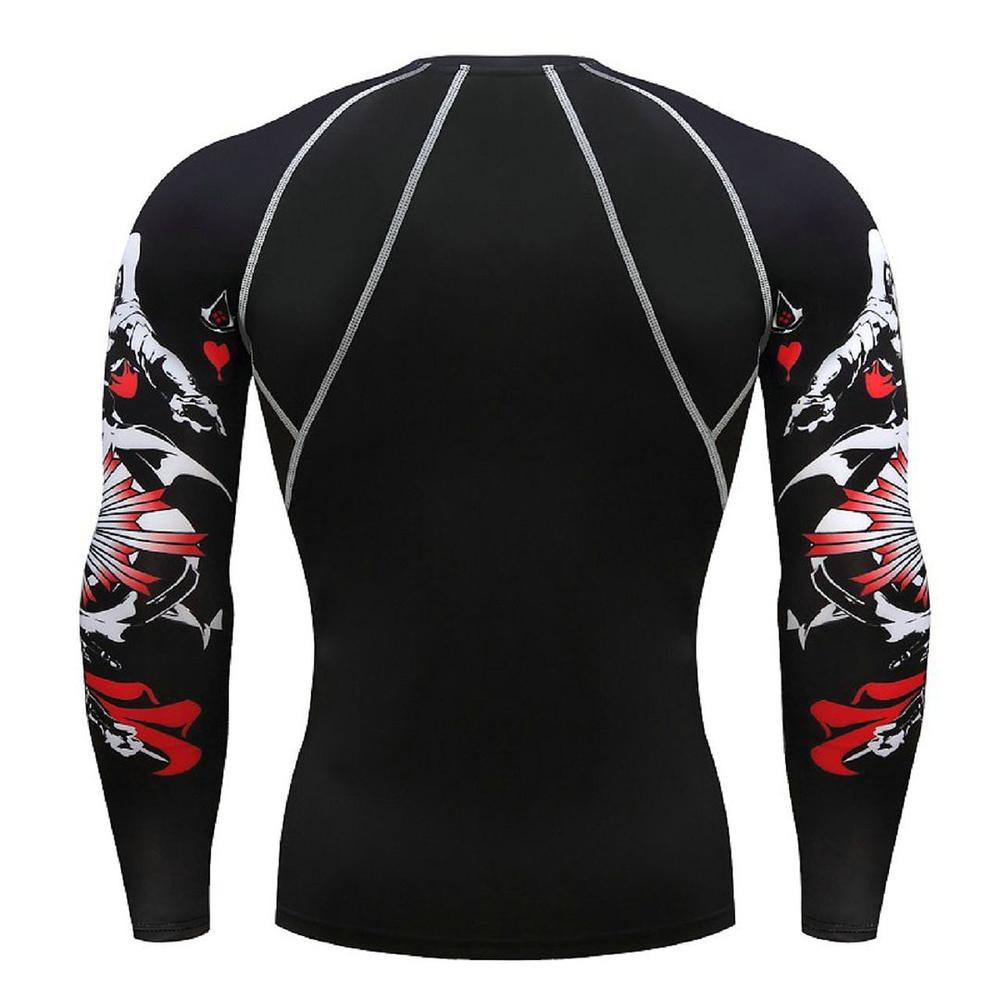 3D Long T-Shirt Super Man Marvel T-shirt Long Sleeve Compression Sport 3D Men Fitness Cycling DRF1011BLK