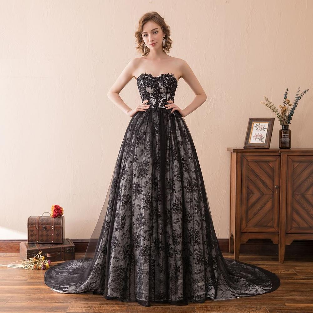 Formal Dress New Sexy Party Formal Prom Dress Black Lace Strapless Floor Length Fishtail Formal Dress Plus Size Maxi Evening Dress DR140BLK