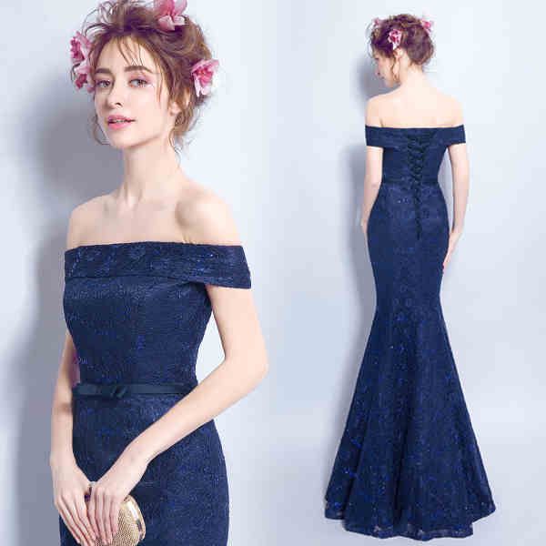 Formal Dress New Women S Y Party Dresses Dark Blue Off Shoulder Formal Dress New Women S Y Party Dresses Dark Blue Off Shoulder Maxi Wedding