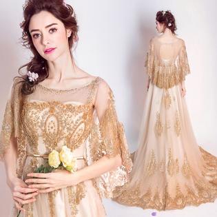 Yellow Wedding Women S Dresses Sears Formal Dress New Women S Y Wedding Champagne Vintage Luxury Golden Erfly Sleeves Fishtail Bride