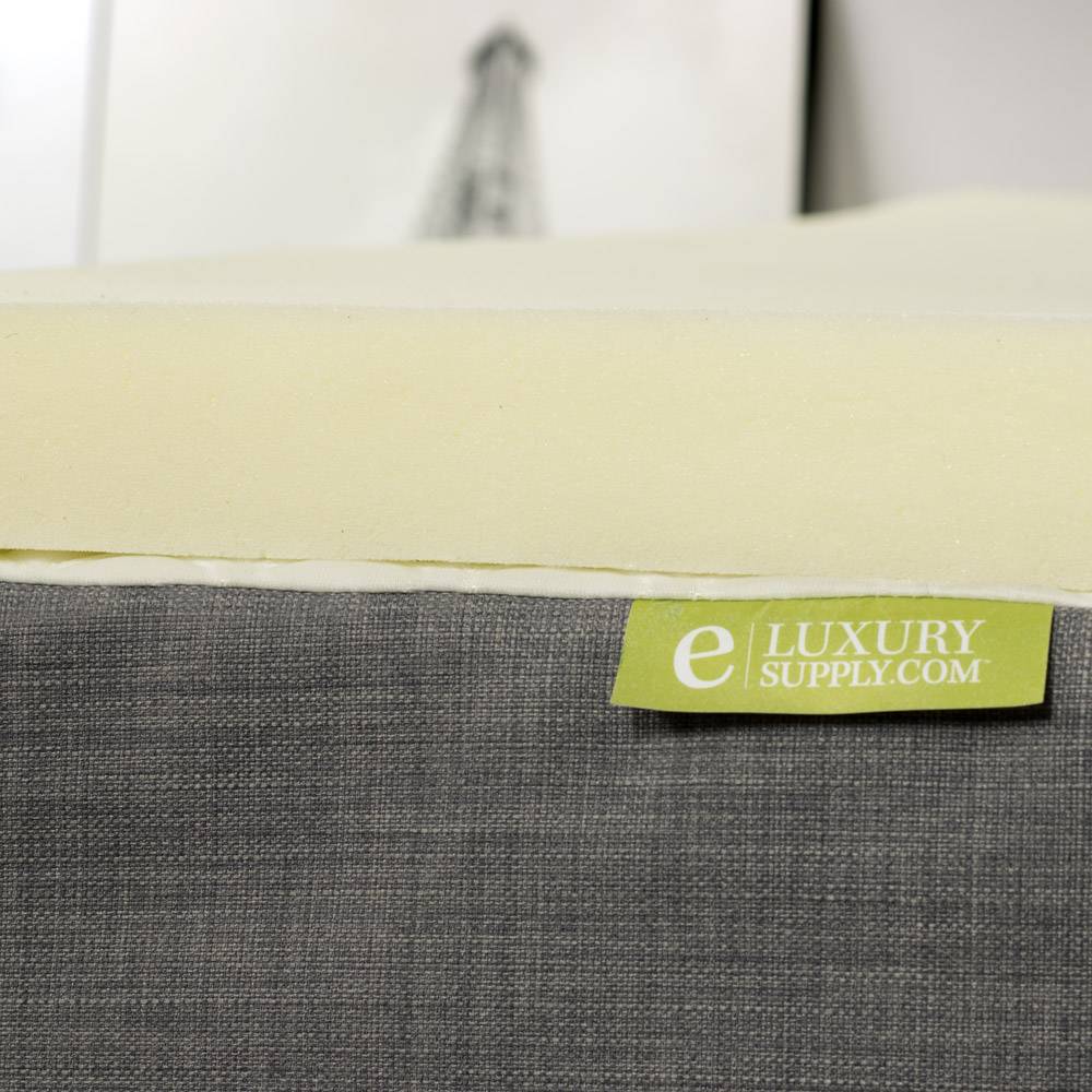 eLuxurySupply Memory Foam Mattress Topper - 2 Inches of 100% Real Visco Elastic Foam | 3 lb density for High Support and High Response | Made