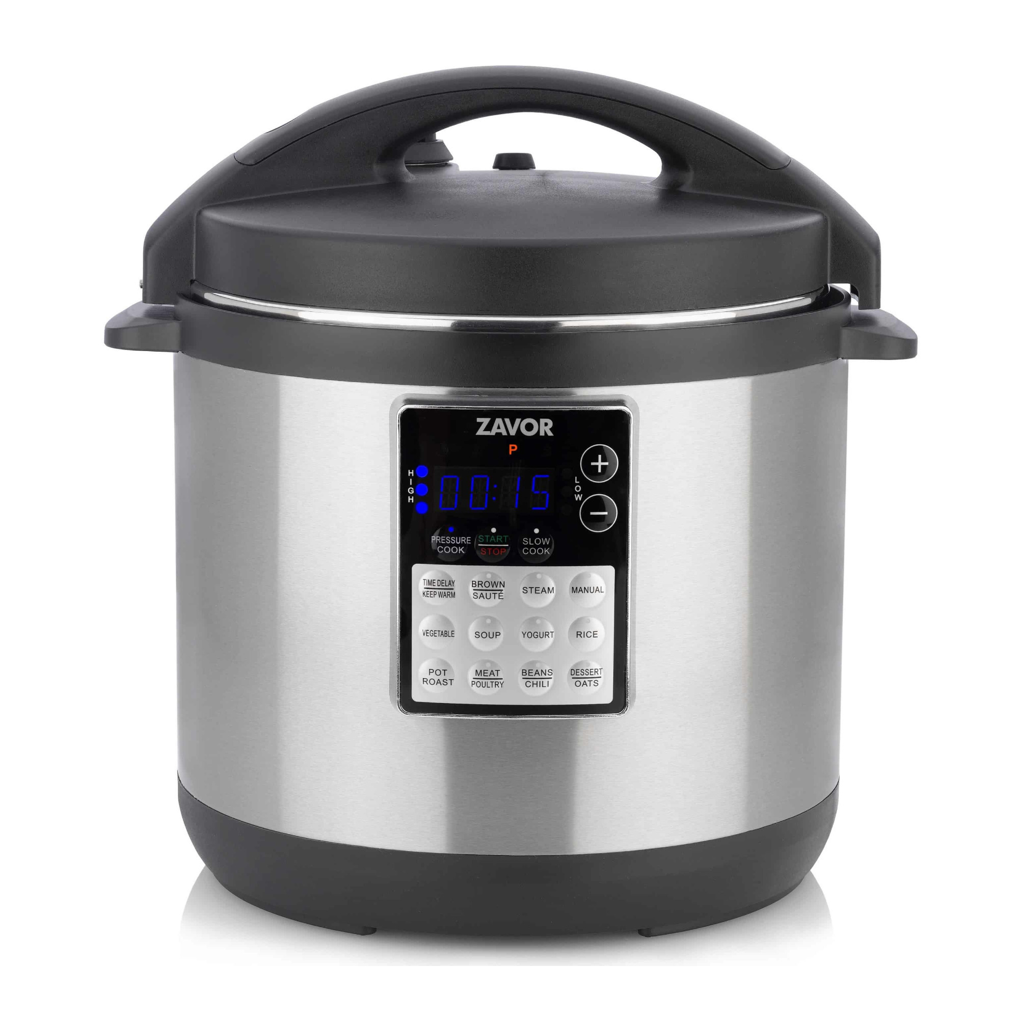 Zavor LUX Edge, 8 Quart Programmable Electric Multi-Cooker: Pressure Cooker, Slow Cooker, Rice Cooker, Yogurt Maker, Steamer and