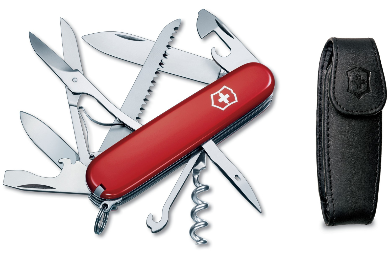 Victorinox VIC-1.3713-X6 Swiss Army 91 mm Huntsman Pocket Knife&#44; Red - Stainless Steel