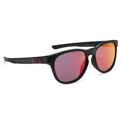 Oakley Stringer 009315-09 - Matte Black/Ruby Red Iridium by Oakley for Men - 55-16-145 mm Sunglasses