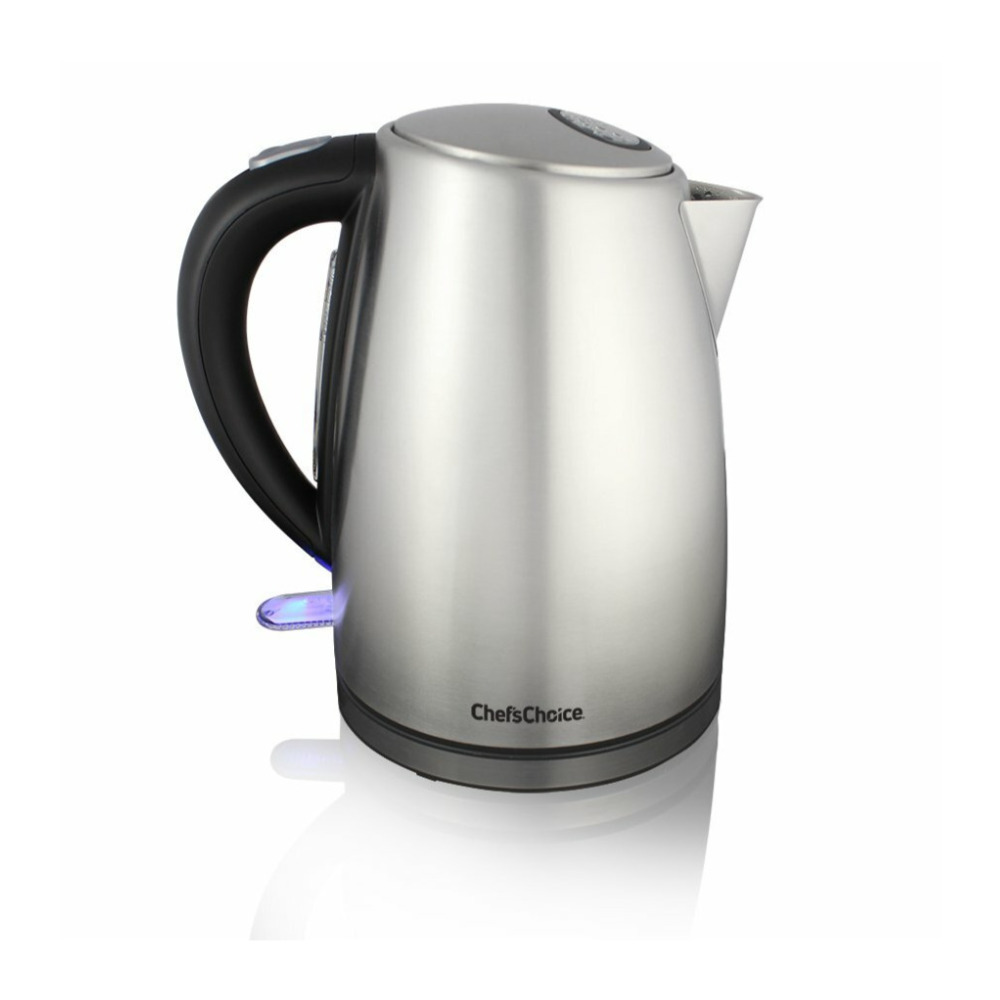 Chef'sChoice 681 Cordless Electric Kettle Handsomely Crafted in Brushed Stainless Steel Includes Concealed Heating Element Boil