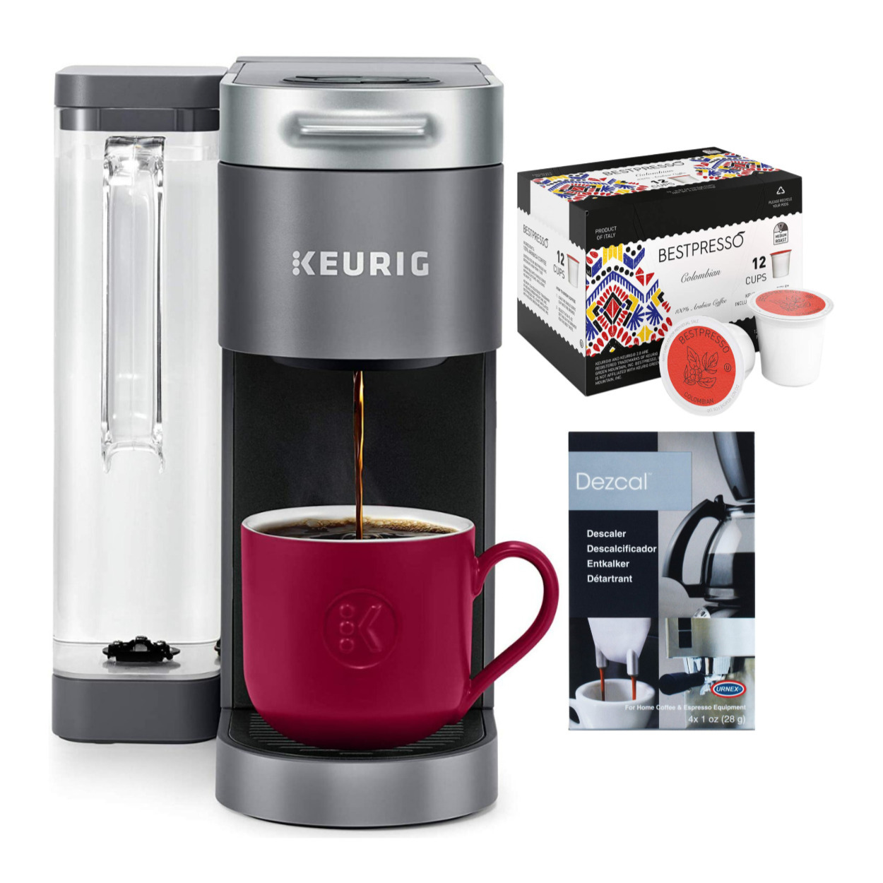 Keurig K-Supreme Single Serve Coffee Maker with Descaling Powder and K-Cup