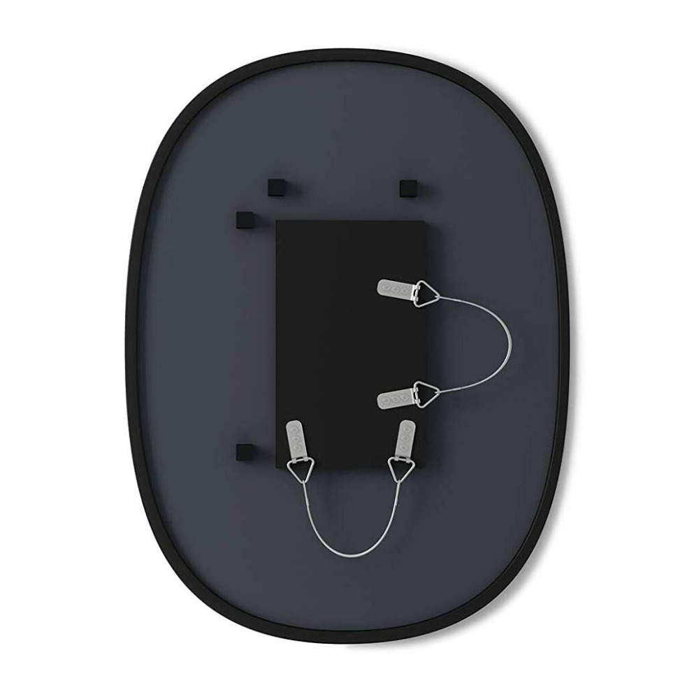 Umbra Hub Oval Mirror (Black, 18 x 24 Inch)