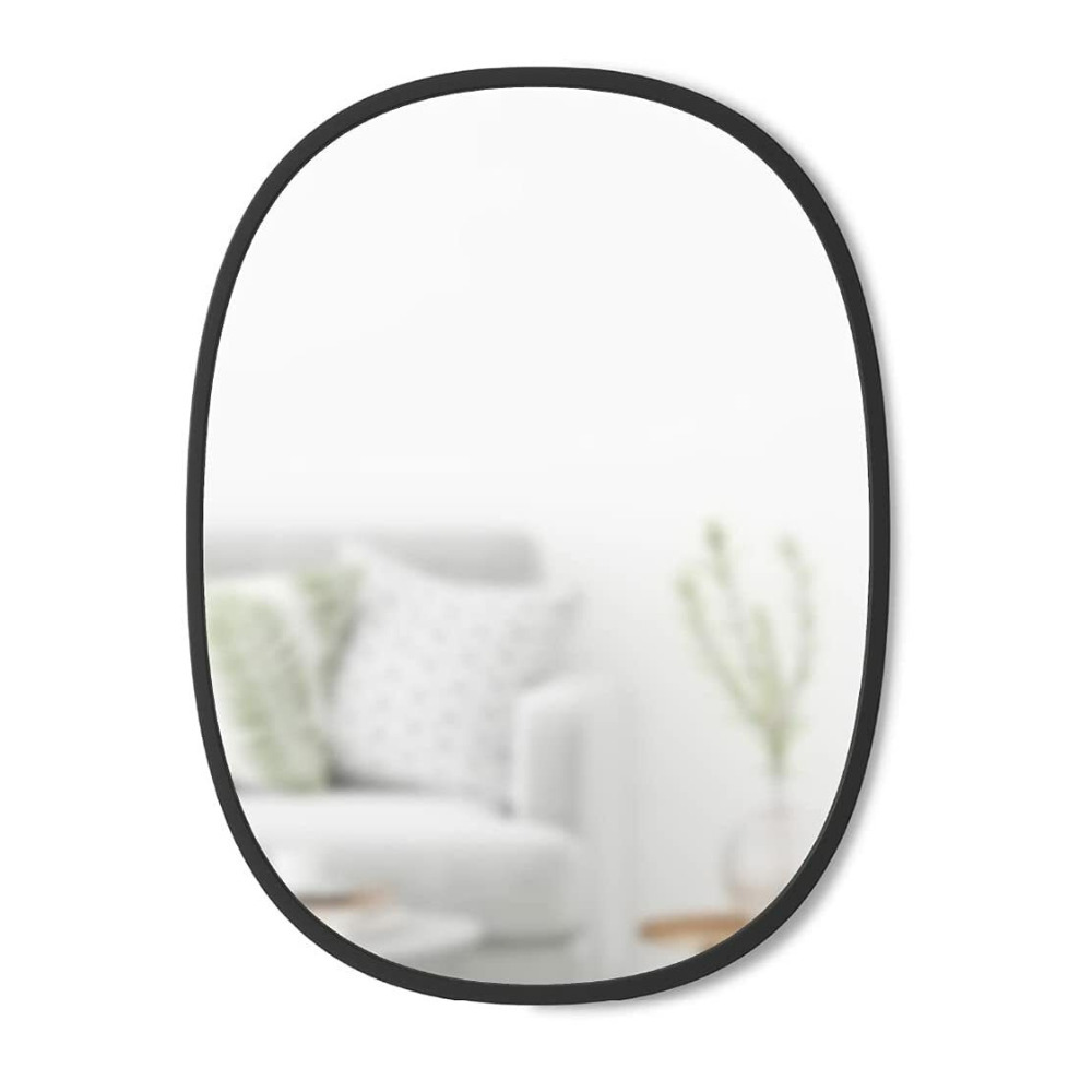 Umbra Hub Oval Mirror (Black, 18 x 24 Inch)