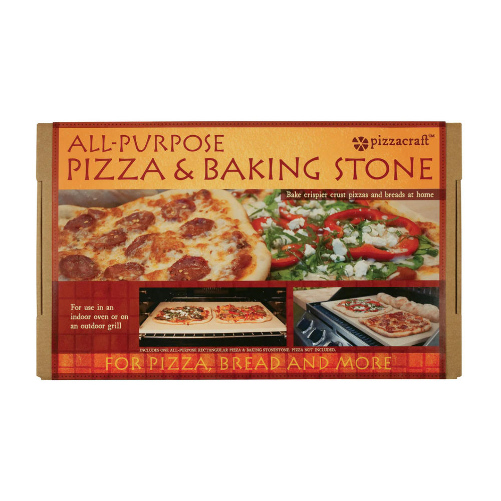 Pizzacraft ThermaBond Rectangular Pizza Stone for Oven or Grill (20-Inch)