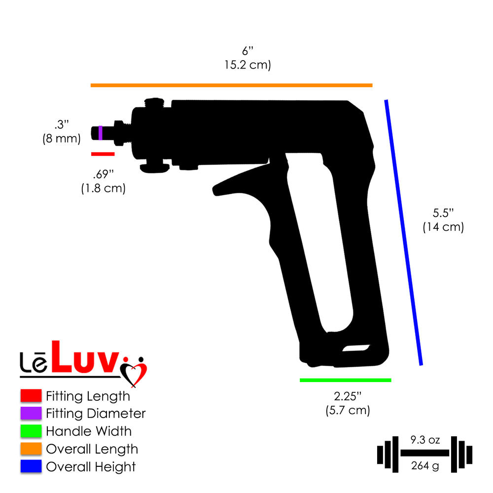 LeLuv Maxi Vibrating Penis Pump with 9" x 2.00" WIDE Flange Cylinder