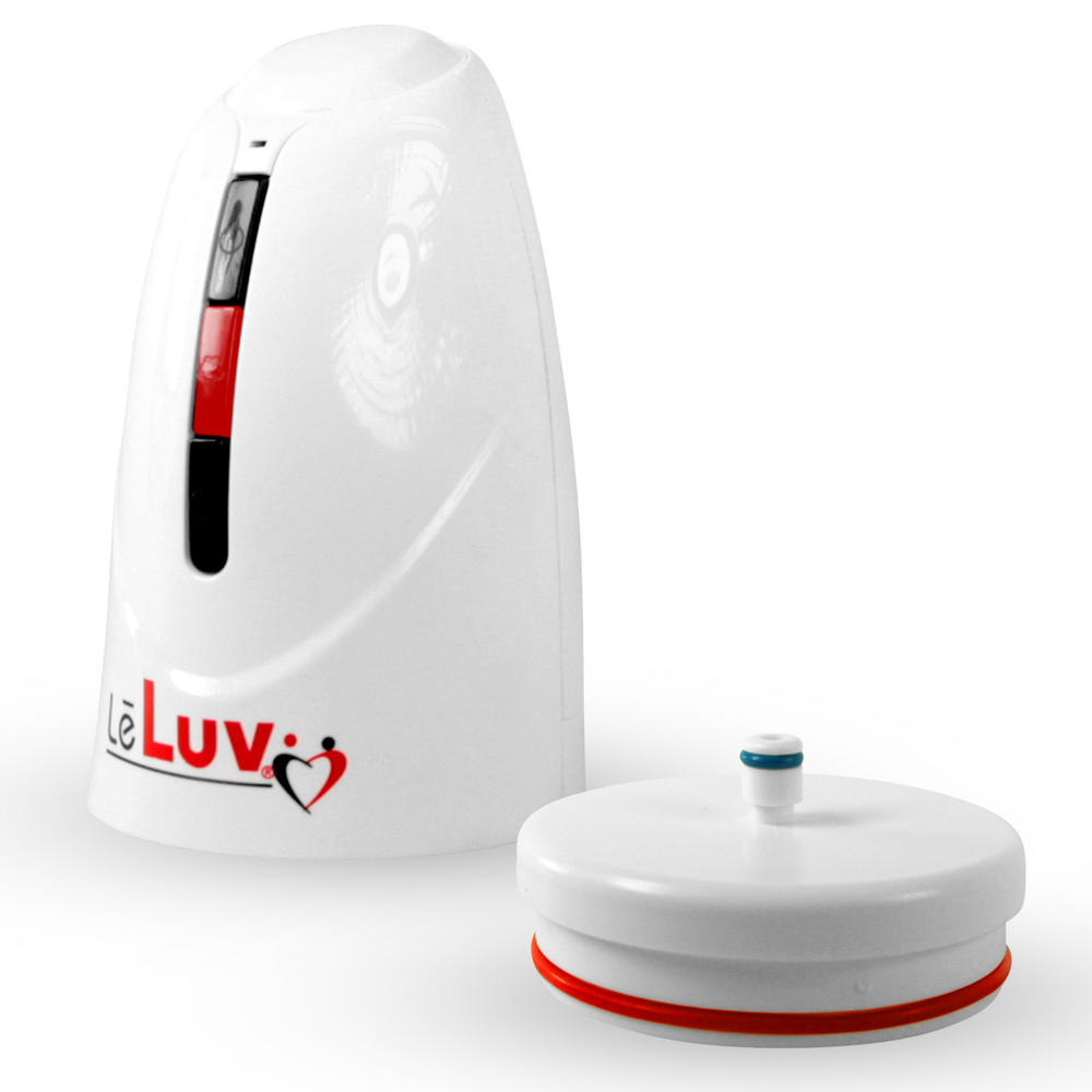 LeLuv 1/4" Inner Diameter Vacuum Hose Adapter with LeLuv iPump Smart Programmable Battery-Powered Vacuum Pump Head Unit - White