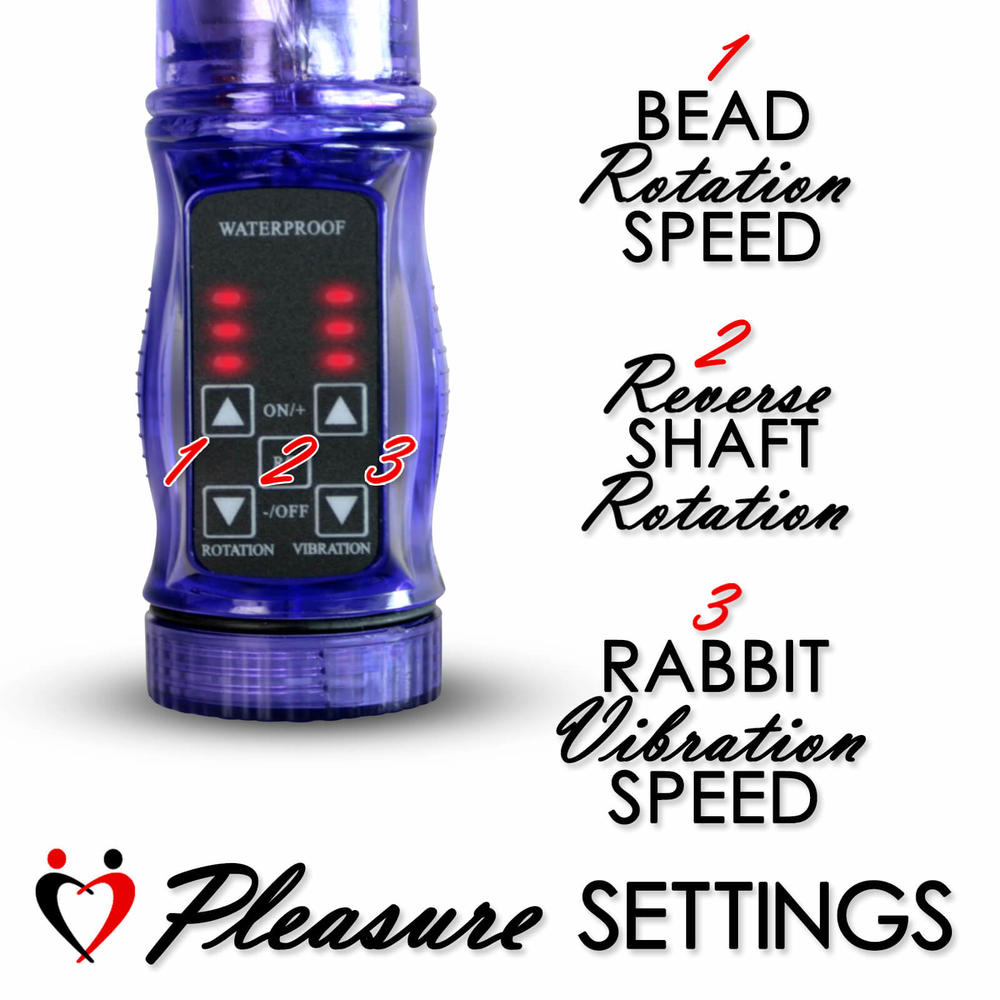 LeLuv Rabbit Vibrator SLIM BUNNY Waterproof Purple with Lipstick Massager
