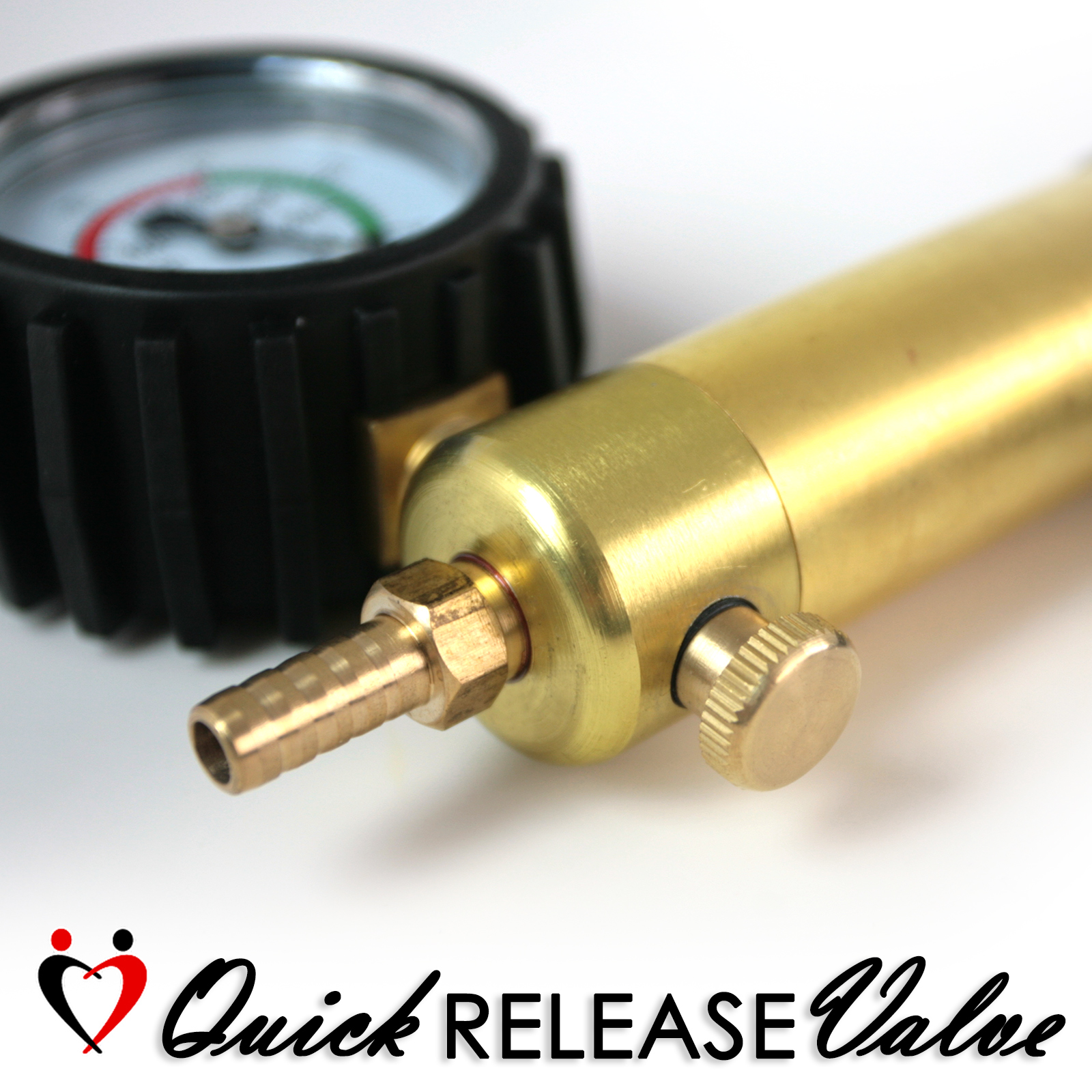 LeLuv? Ultima Penis Pump, Brass W/ Red Handle, Rubber Grip, Clear Hose + Protected Gauge | 4 Cock Rings | 9" x 3.50" Cylinder