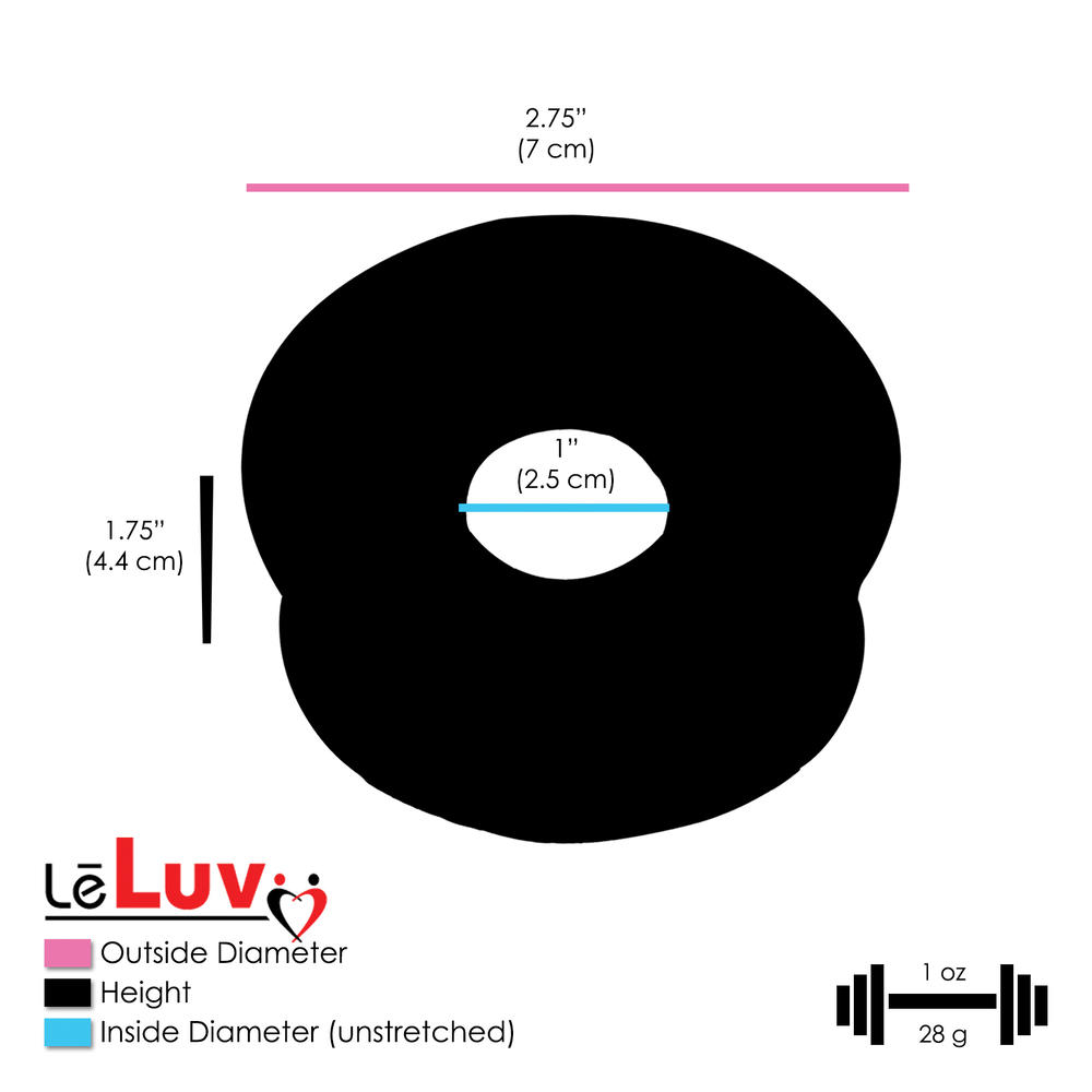 LeLuv Penis Vacuum Pump + Gauge LeLuv ULTIMA Black with TPR Seal & 4 Rings 9 x 2.50 Inch