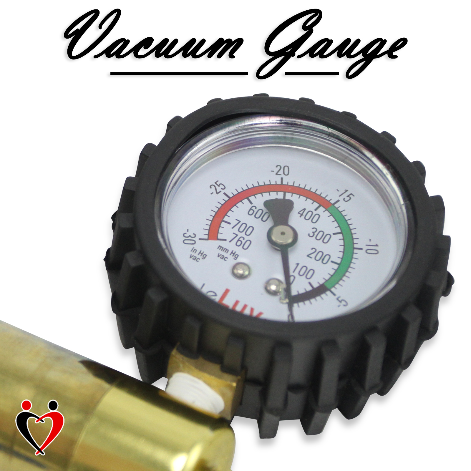 LeLuv ULTIMA Blue Premium Hose Vibrating Vacuum Pump with Protected Gauge 9" Length x 2.50" Diameter Wide Flange Cylinder