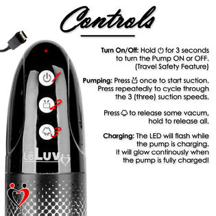 LeLuv Men's iPump Electric Penis Pump Tubeless 3-Speed USB Rechargeable Black with Magic Sleeve Male LeLuv Men's iPump Electric Penis Pump Tubeless 3-Speed USB Rechargeable Black with Magic Sleeve Male