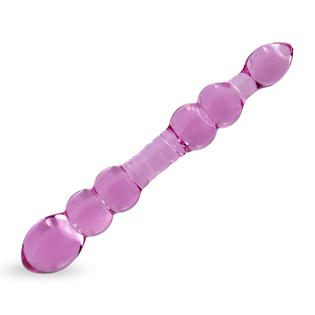 LeLuv 8.5 inch Pink Double Dong Glass Wand Probe Dual Bubble Dildo Bundle with Premium Padded LeLuv 8.5 inch Pink Double Dong Glass Wand Probe Dual Bubble Dildo Bundle with Premium Padded