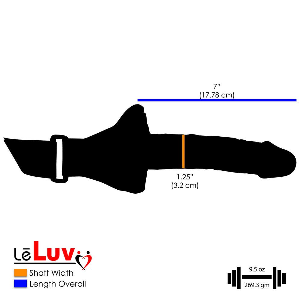 LeLuv Strap-On Dildo Head, Leg, Knee, Face Harness 7 Inch LeLuv Dong