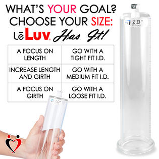 LeLuv Smart LCD IPump Penis Pump With 8/9 Inch Cylinder - Electric Vacuum, TPR Seal, 2.4" Inside