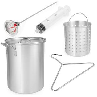 Stkusa 6 Pc Gas Stove Turkey Deep Fryer Kit Aluminum Pot Outdoor