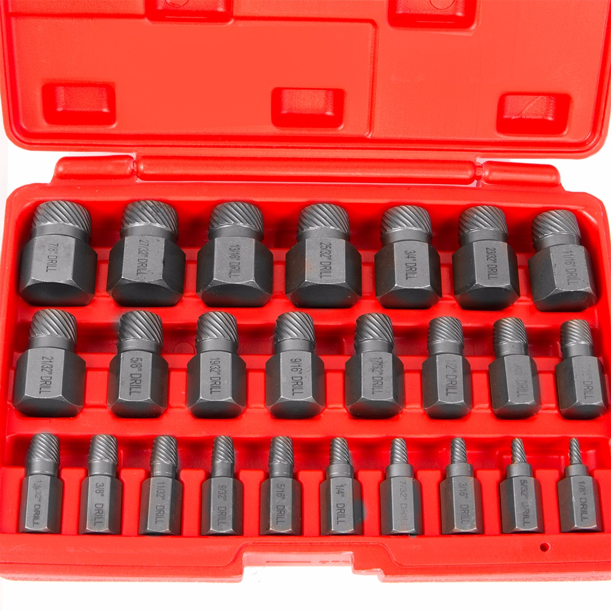 Stkusa 25 Pc Multi Spline Screw Extractor Set Hex Head Bit Socket