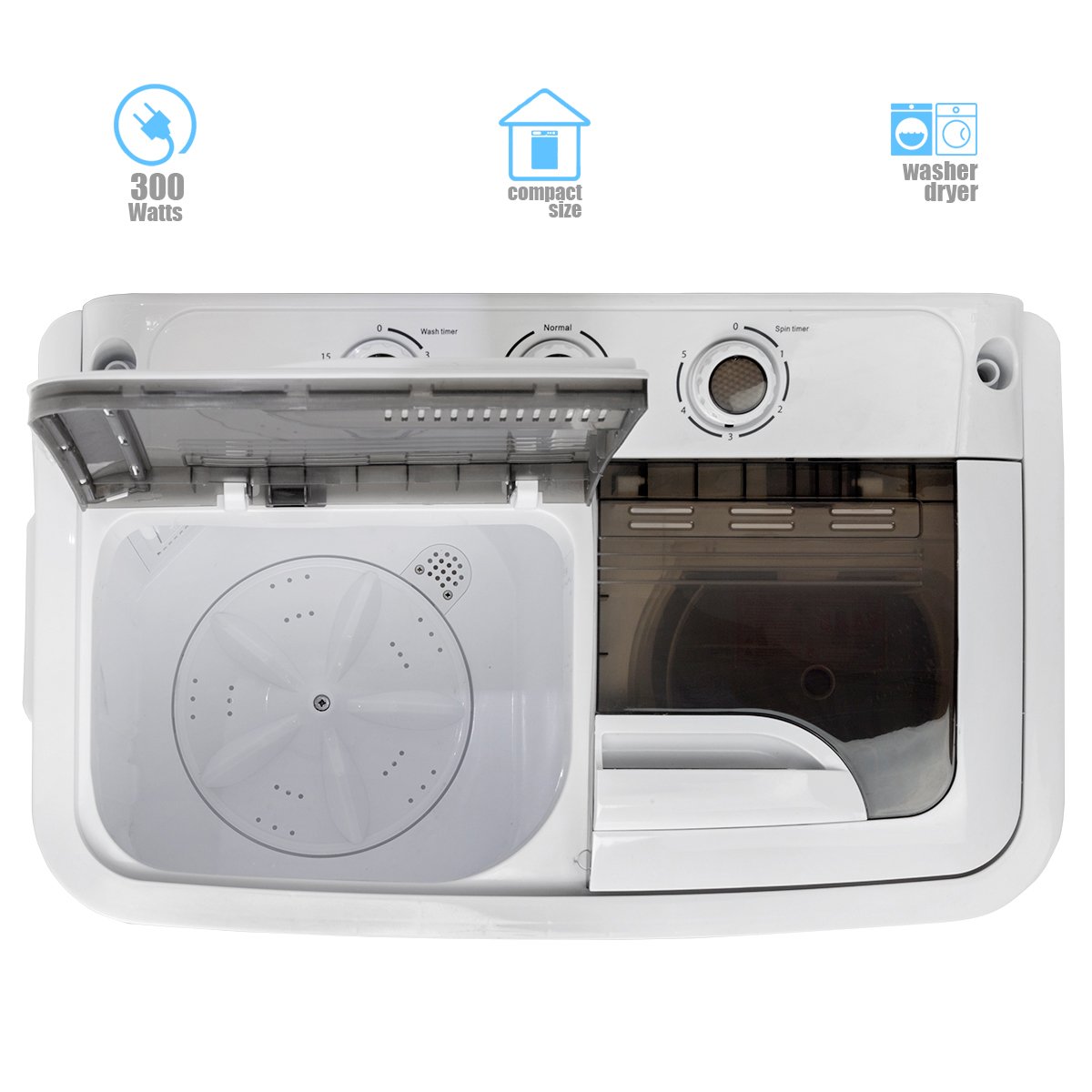 Xtremepowerus 99806 Portable Compact Washing Machine And Spin Dry