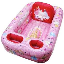 DISNEY Princess Inflatable Safety Bathtub Temp Display Headrest Home Travel Pink