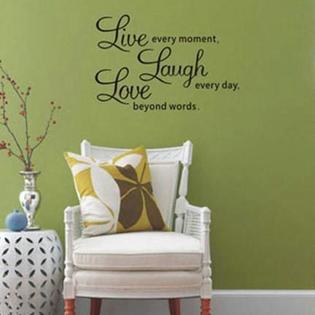 International Gifts Live Laugh Love Quote Vinyl Decal Removable