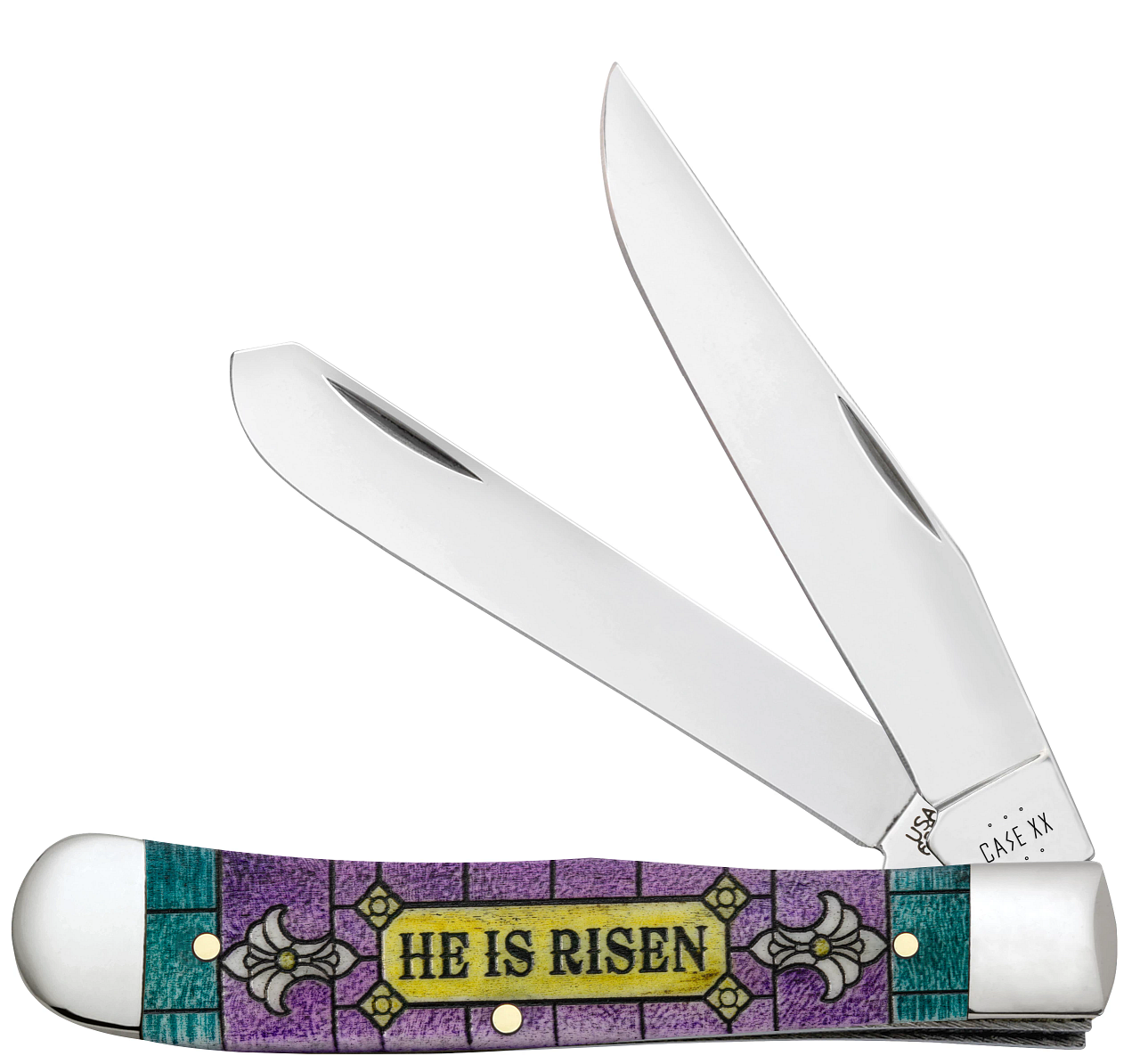 Case Knives Case xx Knives 2023 Easter Color-wash Trapper 1/350 Stainless 10622 Pocket Knife