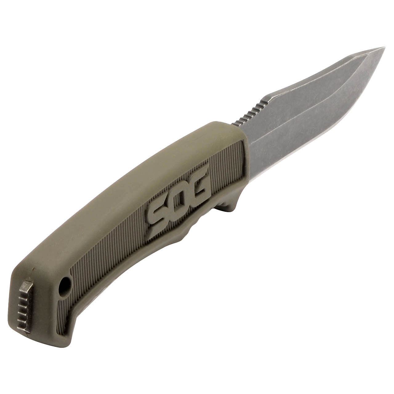 SOG Knives Field FK1003-CP OD Green Thermoplastic Rubber 7Cr17MoV Steel Fixed Blade Knife