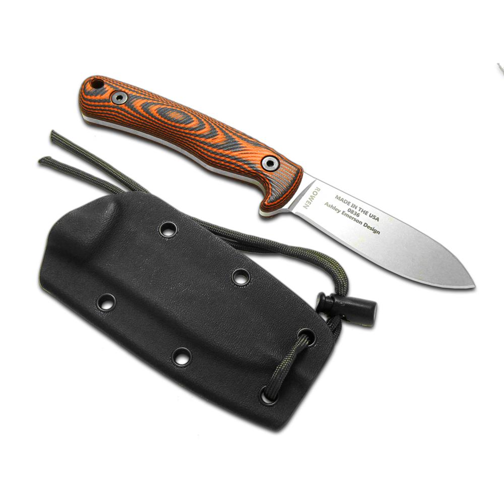 ESEE Knives Ashley Game Knife CPMS35VN Stainless & Orange G10 Fixed Blade