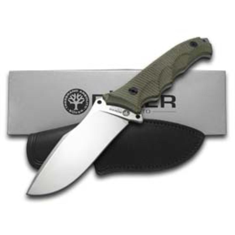 Boker Tree Brand Rough Green Micarta Buffalo Soul 42 Fixed Blade Stainless Knife 02BA316M